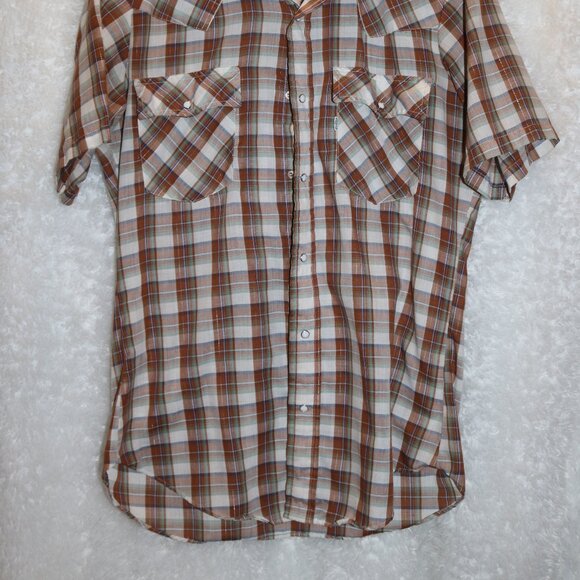 Levi's plaid regular fit western shirt size medium - Picture 5 of 5